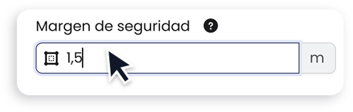 Margen de seguridad alrededor de un obstáculo
